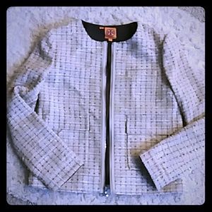 Tory Burch Sz 4 Beige Tweed Blazer
